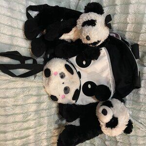 Panda Backpack Set